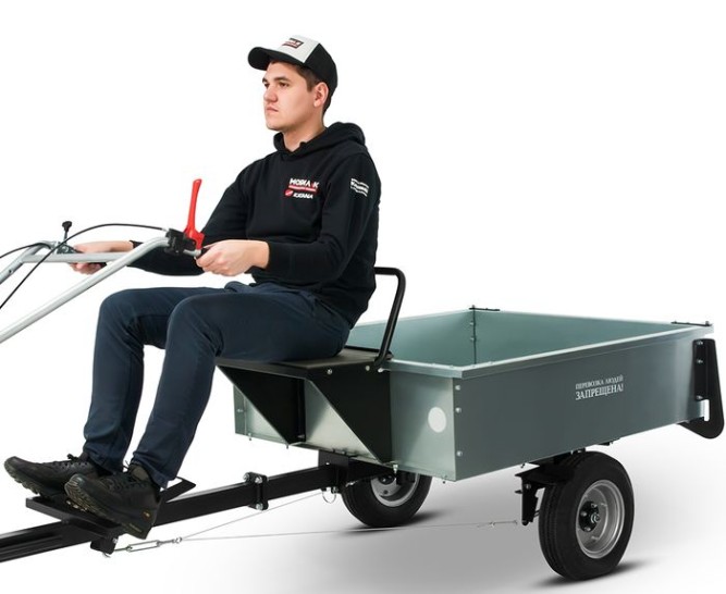 Прицеп для мотоблока МОБИЛ К ТПМ-500-1 ПРО оцинкованный в упаковке