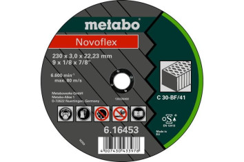 Отрезной круг Metabo 150х3,0х22,23мм Novoflex камень C 30 прямой  616449000