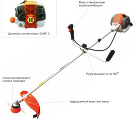 Триммер бензиновый Herz BC-46