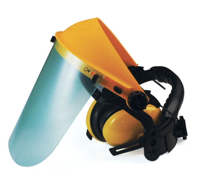 Маска защитная (плекс) с наушниками Unisaw Professional Quality