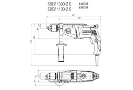 Ударная дрель Metabo SBEV 1100-2 S 600784500