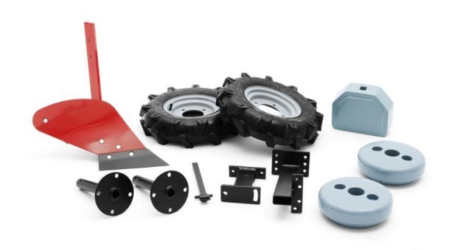 Принадлежность к культиватору HUSQVARNA TF334/TF434P Плуг-окучник с пневмоколесами, сцепкой и противовесом 5794861-01