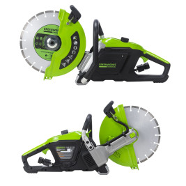 Бетонорез аккумуляторный Greenworks Арт.2009007, 82V, 3,2КВт, без АКБ И ЗУ