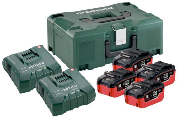 Базовый комплект Metabo 18 В LiHD 4х6,2Ач + ЗУ 2хASC ULTRA AIR COOLED + Metaloc  685104000