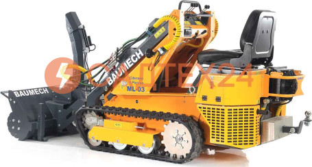 Мини-погрузчик BAUMECH ML-03 Pro, дв.Zongshen GB750 инж. + роторный снегоуборщик 110 см