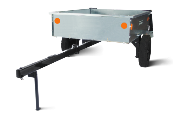 Прицеп для садового трактора,райдера,газонокосилки МОБИЛ К ТПМ-500-1 Премиум оцинкованный в упаковке