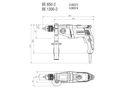 Дрель Metabo BE 850-2 600573810