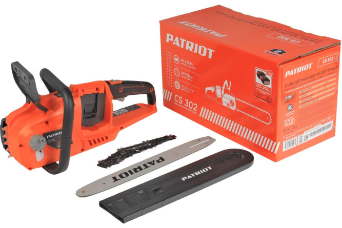 Аккумуляторная цепная пила PATRIOT CS 302 2*21В UES (без акб и зу)