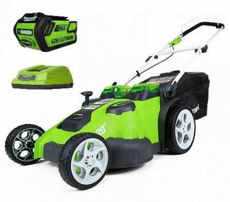 40V 49 см Газонокосилка (в комл. аккумуляторная батарея 4 А/ч и зарядное устройство)