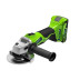 Угловая шлифовальная машина, аккумуляторная Greenworks Арт. 3200207UA, 24V,  бесщеточная, c 1хАКБ 2 Ач и ЗУ в сумке