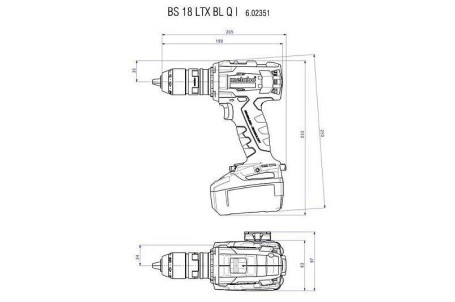Аккумуляторная дрель-шуруповерт Metabo BS 18 LTX BL Q I 602351840