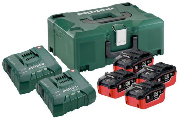 Базовый комплект Metabo 18 В LiHD 4х7,0Ач + ЗУ 2хASC ULTRA AIR COOLED + Metaloc  685111000