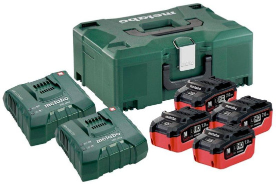 Базовый комплект Metabo 18 В LiHD 4х7,0Ач + ЗУ 2хASC ULTRA AIR COOLED + Metaloc  685111000