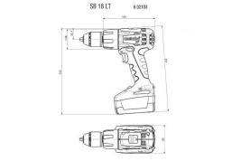 Аккумуляторная ударная дрель Metabo SB 18 LT 602103500