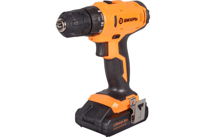 Дрель-шуруповерт аккумуляторная Вихрь ДА-18Л-2КА (1,5 А/ч)
