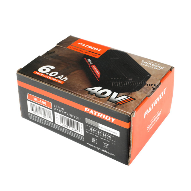 Аккумулятор PATRIOT BL 406 40В, 6Ач