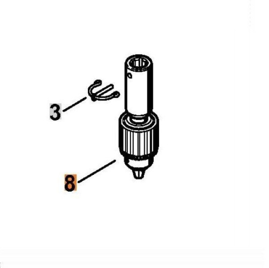 BT130 патрон сверлильный для спиральных буров 0-13мм Stihl 43116804010