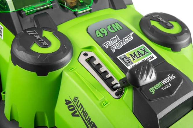 G-MAX 40V Аккумуляторная Газонокосилка Twin Force 49 см G40LM49DB
