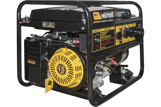 Бензогенератор Huter DY8,0LX-электростартер