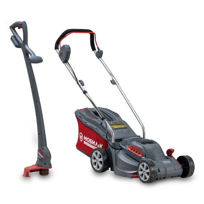 Аккумуляторные газонокосилка МОБИЛ К XMA33 КОМФОРТ + триммер XTA25 КОМФОРТ 20 В с акк и ЗУ