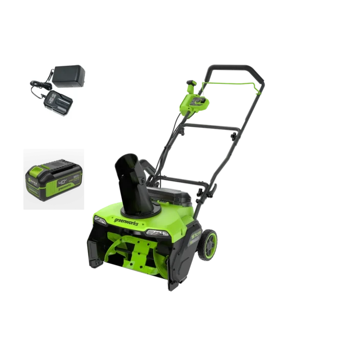 Снегоуборщик аккумуляторный Greenworks 40V 51 см GD40STX2K с АКБ и ЗУ