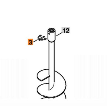 BT130 фиксатор крепления шнека Stihl 43116823500