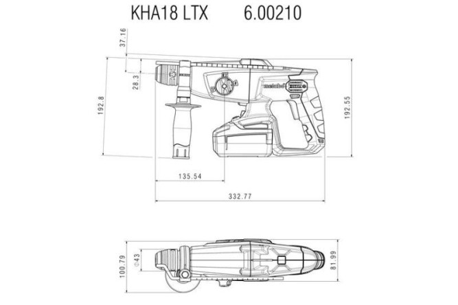 Аккумуляторный перфоратор Metabo KHA 18 LTX 600210650