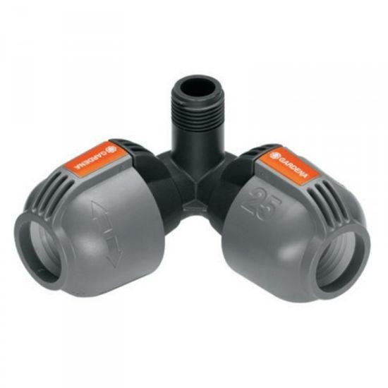 Для шланга 25мм - Соединитель L-образный угловой 25 мм x 1/2&amp;quot; - наружная резьба GARDENA 02782-20.000.00