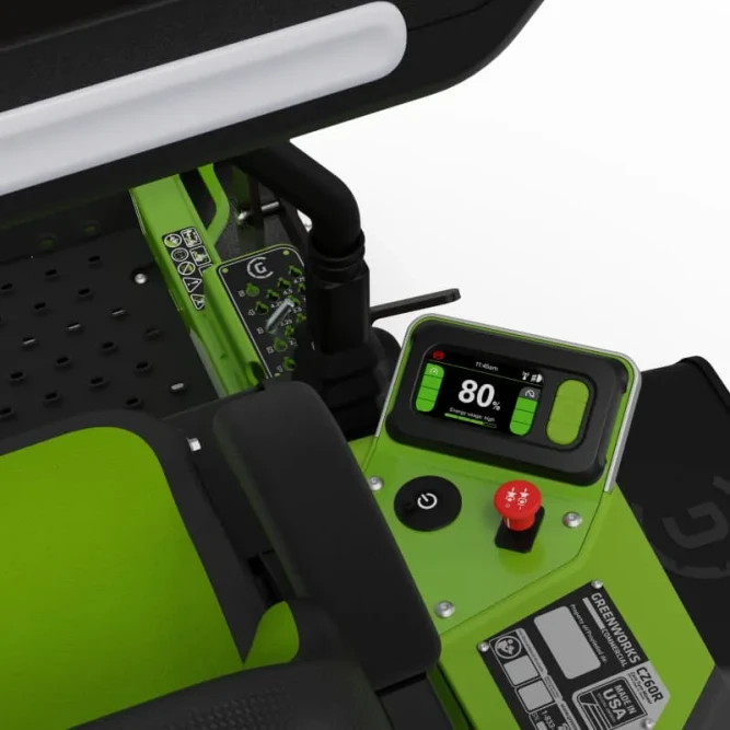 Райдер садовый аккумуляторный Greenworks ZTC152, 82V, 152 см, с АКБ 24  с нулевым радиусом разворота