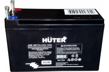 Аккумуляторная батарея АКБ 12В 7Ач HUTER 64/1/54