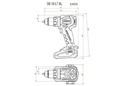 Аккумуляторная ударная дрель Metabo SB 18 LT BL 602316840