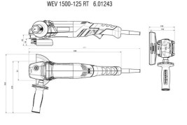 Угловая шлифовальная машина Metabo WEV 1500-125 RT 601243000