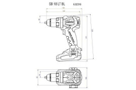 Аккумуляторная ударная дрель Metabo SB 18 LT BL 602316550