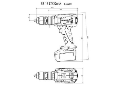 Аккумуляторная ударная дрель Metabo SB 18 LTX  Quick 602200500