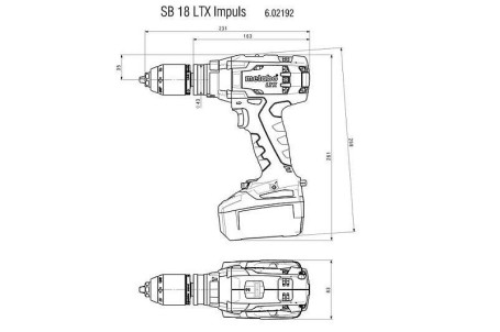 Аккумуляторная ударная дрель Metabo SB 18 LTX  Impuls 602192500