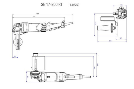 Щеточный шлифователь Metabo SE 17-200 RT SET 602259500