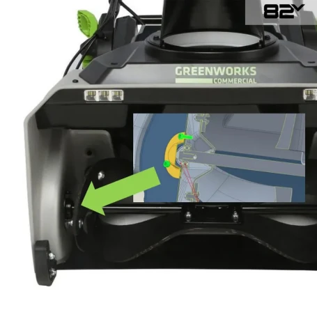 Снегоуборщик аккумуляторный Greenworks 82SN22, 82V, 56 см, бесщеточный, c 1хАКБ 8АЧ и ЗУ