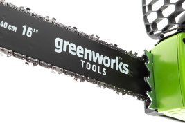 Аккумуляторная цепная пила Greenworks G-MAX 40V (40 см) (комплект АКБ 4 А/ч и ЗУ) GD40CS40K4