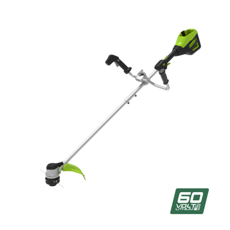 Триммер аккумуляторный Greenworks Арт. 2108407UB, 60V, 40 см, бесщеточный с велосипедной ручкой, с 1хАКБ 4Ач и ЗУ