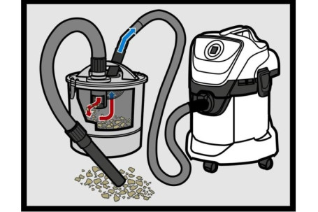 Фильтр для золы Premium 20л с металлическим шлангом 1м и трубки 230мм к WD 2 - WD 6 Karcher 2.863-161.0