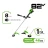 Триммер аккумуляторный Greenworks TB201H, 82V, 2,0 кВт, 46 см, c трехлопастным ножом и кусторезом, бесщеточный, с 1хАКБ 8 Ач и ЗУ