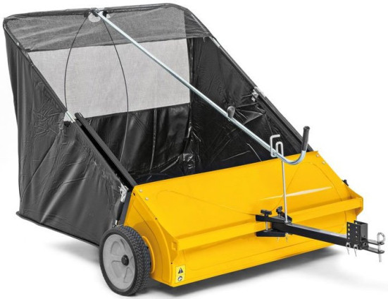 Щетка газонная с мусоросборником 44", 112 см