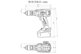 Аккумуляторная ударная дрель Metabo SB 18 LTX BL Q I 602353660