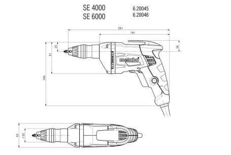 Шуроповерт для гипсокартона Metabo SE 6000 620046000