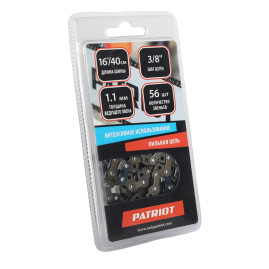 Цепь PATRIOT 90VS-56E, 3/8 1,1 56 звеньев (блистер)