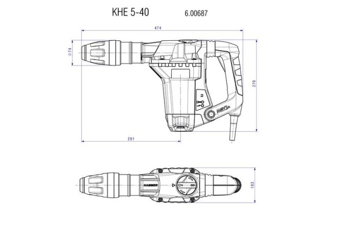 Перфоратор комбинированный Metabo KHE 5-40 SDS-max 600687000
