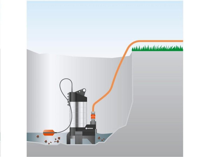 Насос дренажный для грязной воды GARDENA 20000 Inox Premium 01802