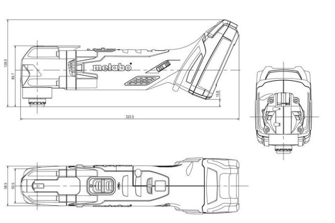 Аккумуляторный универсальный инструмент Metabo MT 18 LTX Compact 613021650
