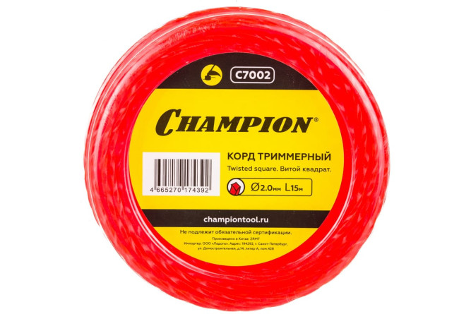 Корд трим.CHAMPION Twisted Square 2.0мм* 15м (витой квадрат)
