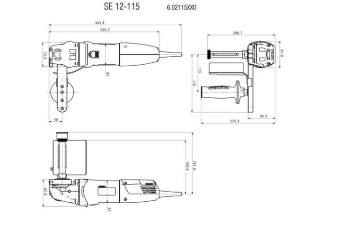 Щеточный шлифователь Metabo SE 12-115 SET 602115500